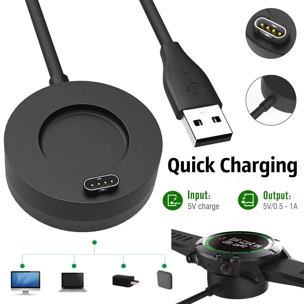 For Garmin Fenix 5 5S 5X Plus 6 6S 6X Pro USB Charging Data Cable Dock Charger