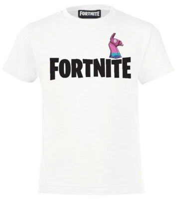 FORTNITE T-SHIRT Weiß Gr.140 152 164 176 Esports, Fan-Merch, Gaming Loot LLama