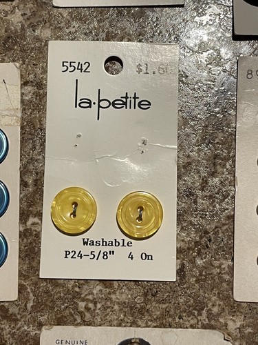 Vintage Button Cards W/Graphics Lady Washington,Boutique,Majestic,La petite 41 - Picture 8 of 9