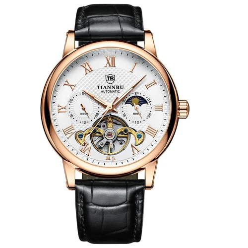 Men's Storm automatic mechanical watch men's belt multifunctional Sun Moon Star - Picture 6 of 28