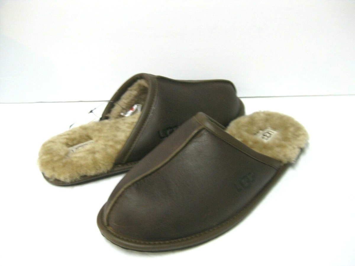 UGG SCUFF MEN SLIPPERS LEATHER TAN US 9 /UK 8 /EU 42 /JP 27  display picture 2