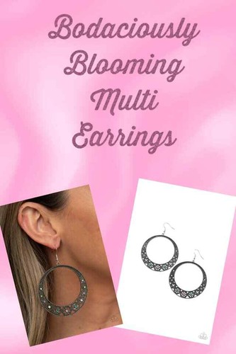 Paparazzi Bodaciously Blooming Iridescent ~ 🔥OIL SPILL Multi Earrings🔥 ~ LQQK