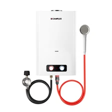 CAMPLUX Tankless Water Heater, 5.28 GPM Propane Water Heater Cabin Tiny House