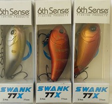 3-6th Sense Swank 77X Crankbait 3” 3/4oz Pic For Colors