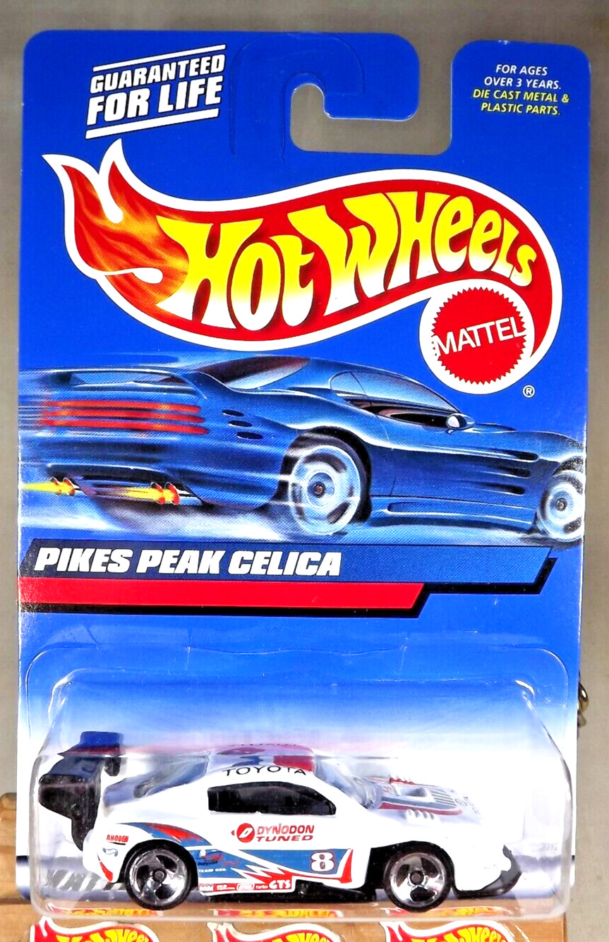 2000 Hot Wheels Collector #166 PIKES PEAK CELICA White w/Black Wing w/3 Spokes