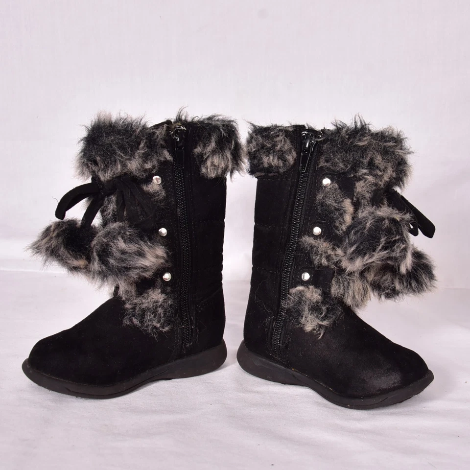 Botas de bebé US Polo negras niñas pequeñas talla 5 Foto 3 de 4