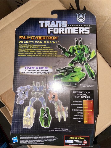 TRANSFORMERS Generations Fall Of Cybertron FOC Deluxe Class Decepticon Brawl New - Picture 2 of 2