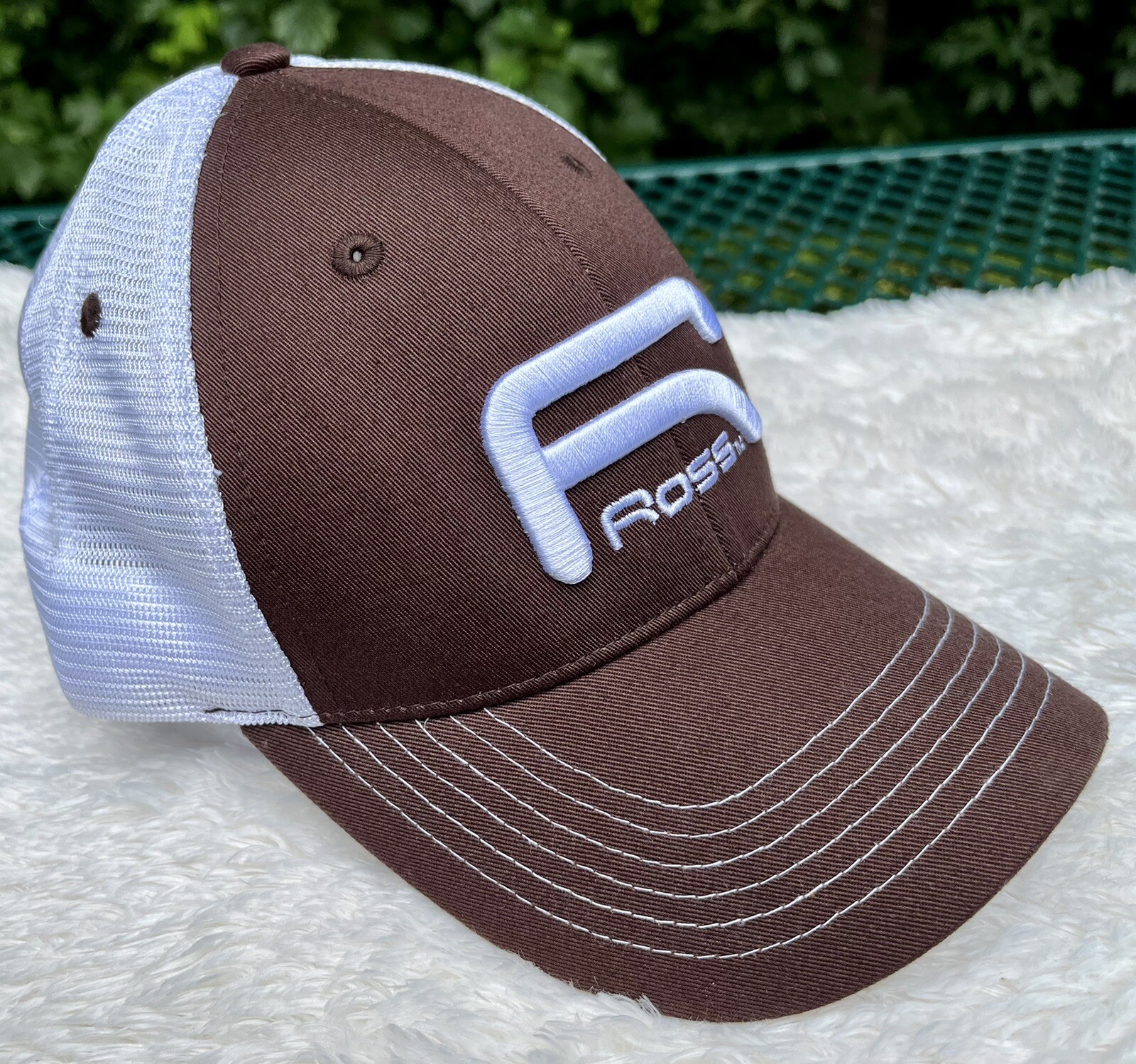 Trout Ross Reels Fly Fish Fishing Boat River Outdoor Trucker Hat Outfitters