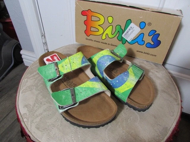 Nuevo BIRKI'S Ancho Estrecho Original Santiago Brasil Bandera Zapatilla Talla 38/8 Foto 3 de 4