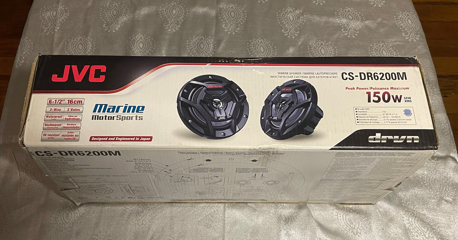 JVC Marine Speakers 6.5" 2way Black (Pair) 46838073496 eBay