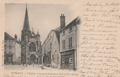 AK Puiseaux - L'Église, monument historique 1903