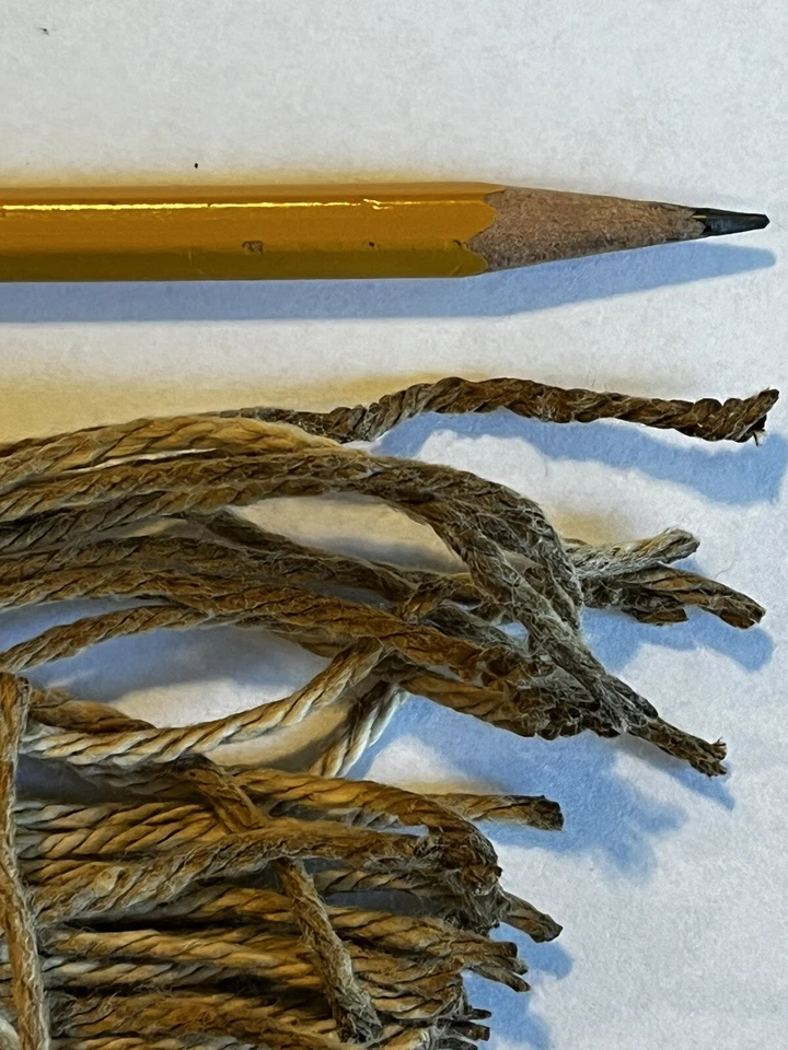 100 Piece 12" Primitive THICK Coffee Stained String Ties 4 ply Antique Vintage - Image 4 of 4