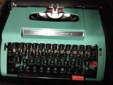 vintage ssk 300 deluxe 12 manual portable with case typewriter thumbnail