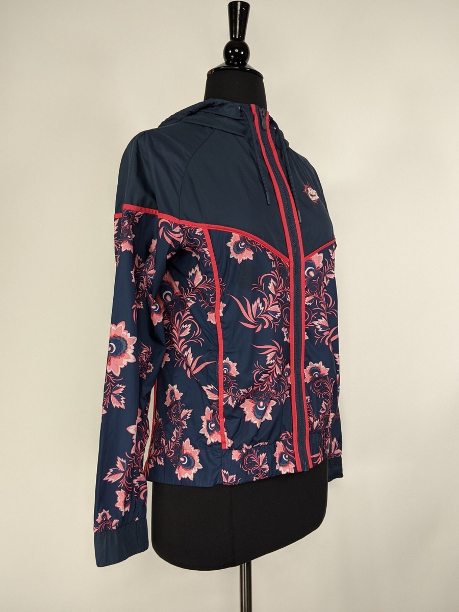 nike floral blue windbreaker