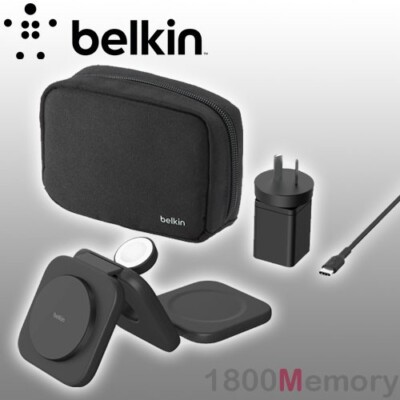 3点セットBelkin BoostCharge Pro モバイルバッテリー15W Belkin Boost Charge Pro 3-in-1 Magnetic Qi2 15W Charging Travel