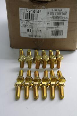 24x USA 1/2-20'' x 1.75'' Hub Piloted RH 60 Degree Cone Wheel Lug Bolt Fine Thread