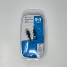 HP Firewire Cable 6-pin to 4-pin Cable 24K Gold 6ft 400Mbps IEEE 1394 NEW