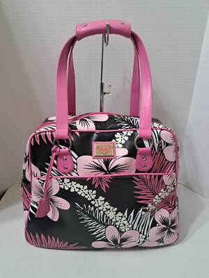 Roxy Duffle Overnight Bag Luggage Floral Plastic Liner 15x6x13