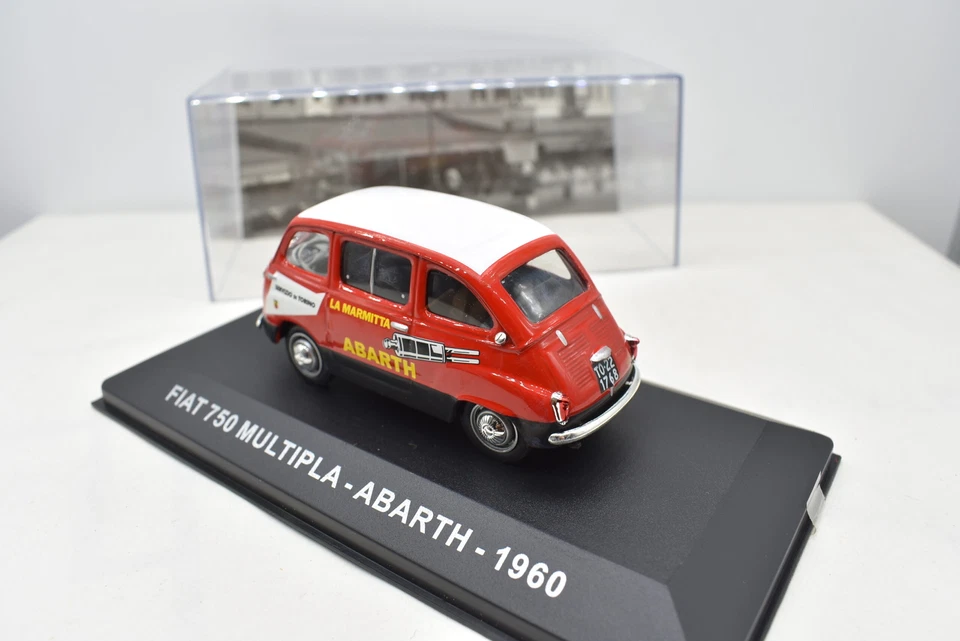 modellino auto furgone FIAT 750 MULTIPLA ABARTH veicoli pubblicitari scala 1:43 - Immagine 4 di 4