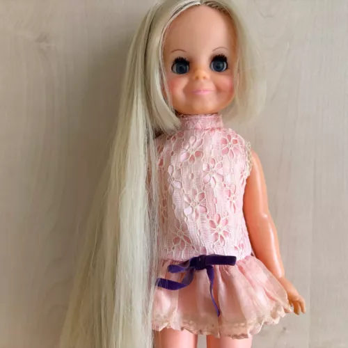 Vintage 1971 Ideal Movin Groovin Velvet Doll Crissy Cousin Blonde Growing Hair