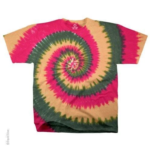 T-Shirt Tie-Dye Spiral Rasta Marley Reggae Officiel Licencié - Liquid Blue - Photo 1/1