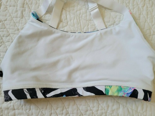 NEW! Brooke Taylor Active Crossback Straps Sport Bra Top Multicolor SZ/L NWT/$42 - 第 4/8 張圖片