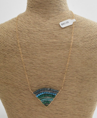 Laura J Designs Schmuck V Halskette Perlen Edelsteine Ombre Muster