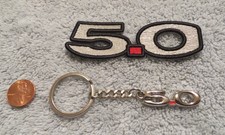 FORD 5.0   - KEYCHAIN & PATCH - VINTAGE ORIGINAL - VERY RARE - MUSTANG SHELBY