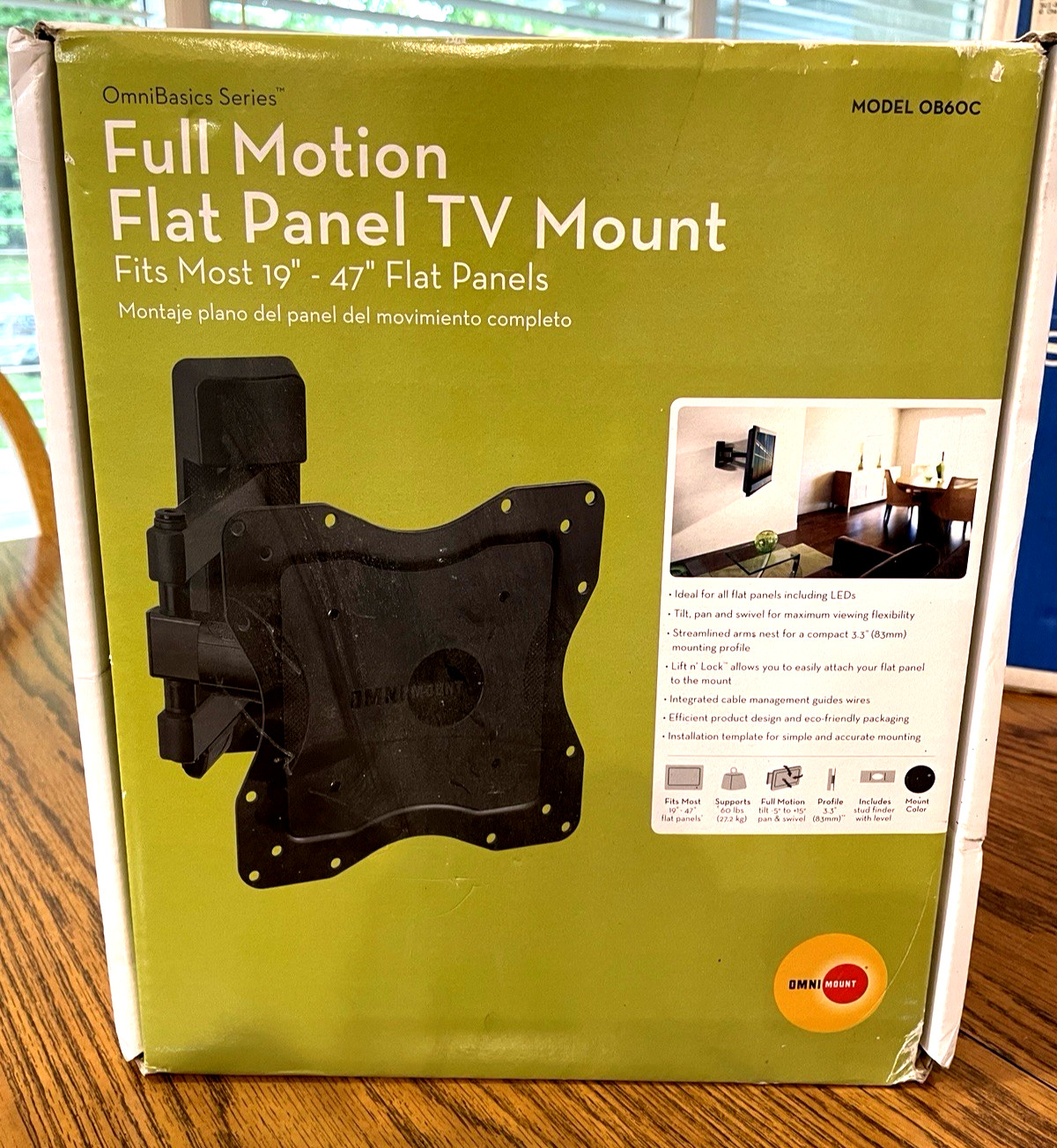 Omnibasics Series Full Motion Flat Panel TV Mount 19-47&rdquo;  