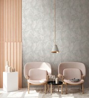 Vliestapete Tropisch Dschungel BläTter Palmen Grau Beige 38638-4 (3,73€/1Qm)