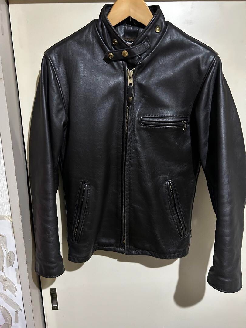 Schott 641 ホワイト size34 Schott 641 Single Riders Jacket Genuine Leather Men Size 34