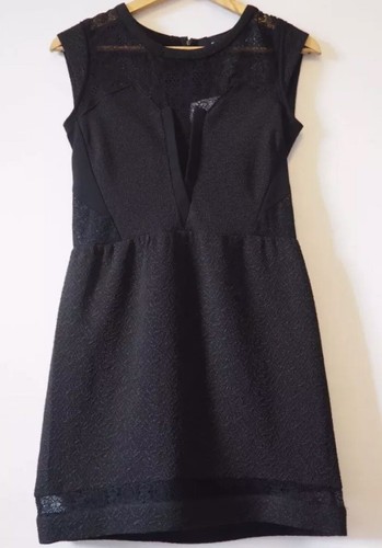 215 crêpe dentelle Robe taille line The A en XL 14 Nouveau Rrp en de noire £ Kooples qaFg1