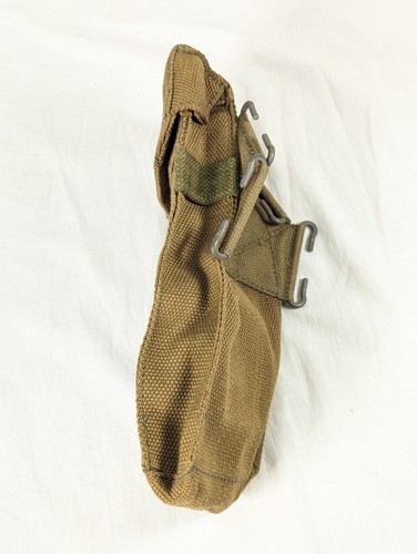 Danish Army ambidextrous Brown ammo mag pouch & OD green Webbing Combat belt S - Picture 3 of 16