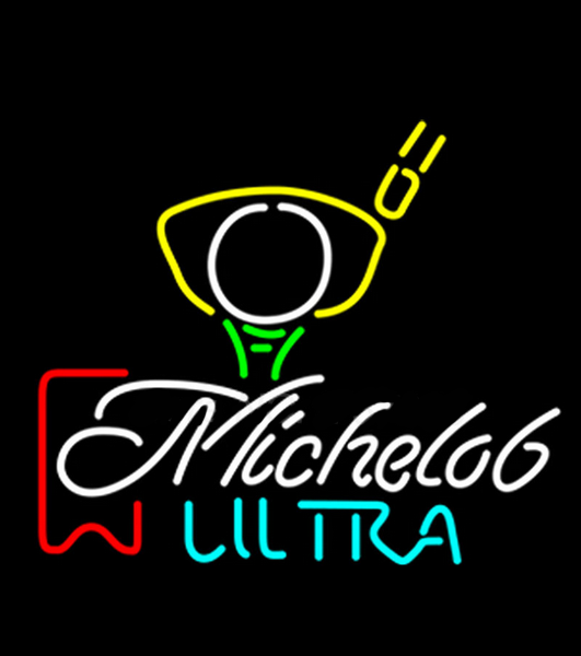 Neon Sign Michelob Ultra Golf Beer Bar Pub Store Party