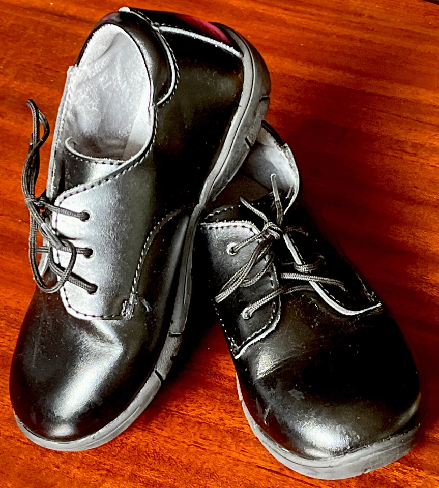 Jumping Jacks Toddler Boy’s Black leather Lace up Dress shoes size 11w EUC! - S1 - Image 2 of 4
