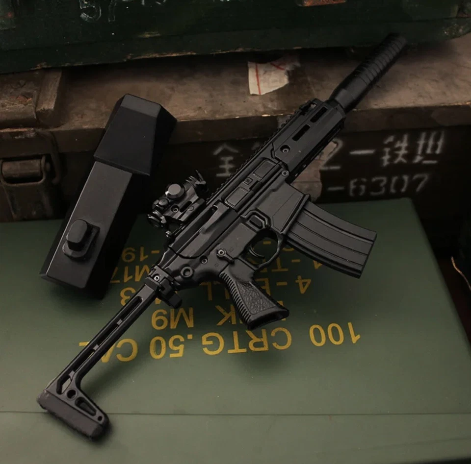 Gun Airsoft Desktop Model Rifle Miniature Gun Removable Mag And Ejecting Shells - Image 3 of 4