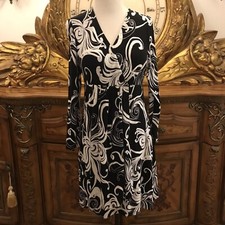SOMA. Size S-M.  Bust 36". Rayon/Spandex Stretch Wrap Dress. Long Sleeve. B18 .