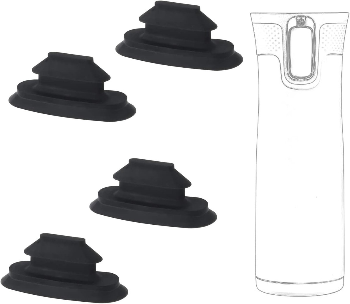 Buy 4Pcs Replacement Part for Contigo West Loop, Autoseal Travel Coffee Mug Lid Repl