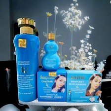 4pc. Lait snapchat Diamant blue Body lotion, serum, soap  Face Cream Set.  