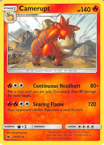 Camerupt 14/111 SM - Crimson Invasion