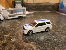 1:64 GreenLight GL Muscle White Blue Stripes Dodge Durango Tire n Wheel Swapped