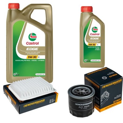 DENCKERMANN Inspektionspaket 6L CASTROL EDGE 5W-30 C3 für Mitsubishi Grandis