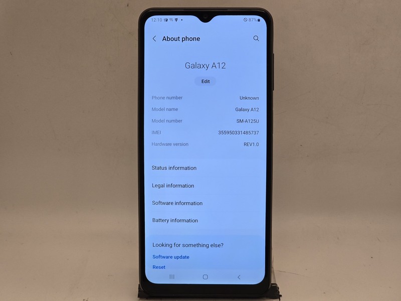 Samsung Galaxy A12 - SM-A125U - 32GB - Black - U.S. Cellular
