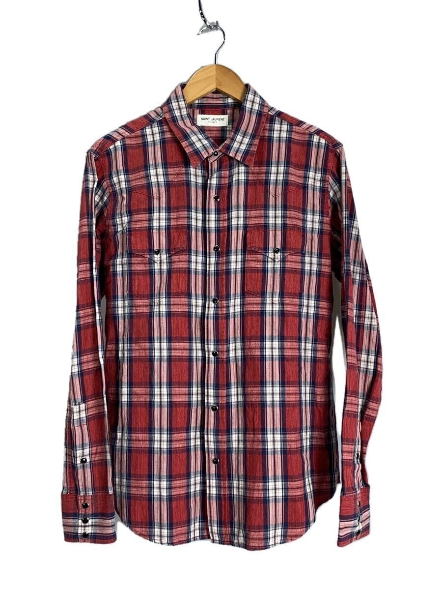 SAINT LAURENT Camicie Maniche Lunghe Rosso L Usate