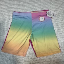 Wonder Nation 2 pack of Bike shorts Girls XL 14-16 Pink n Rainbow Pull on NEW