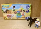 Brand New 2021 Playmobil 123 Farm 71158 + Vintage 1974 Playmobil Horse + Figure