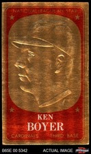 1965 Topps Embossed #47  Ken Boyer  Cardinals 4 - VG/EX