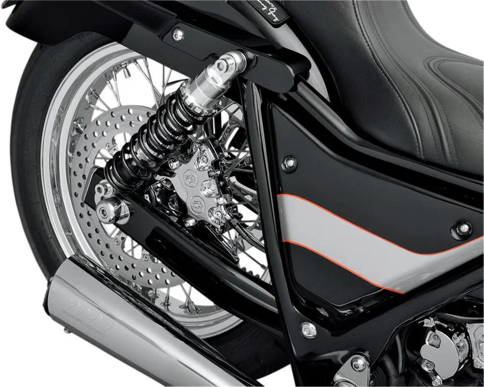 Performance Machine Classic Rear Brake Caliper Kit - Chrome Motorcycle DS-325123 - Image 2 of 4