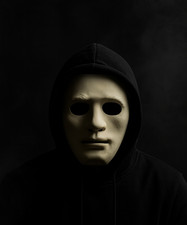 Halloween Mask Plain White Costume ADD YOUR OWN DESIGN Scary Spooky Horror Party