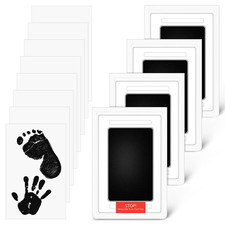 Baby Footprint Kit, 4-Pack Inkless Hand and Footprint Kit, Clean-Touch Baby Hand